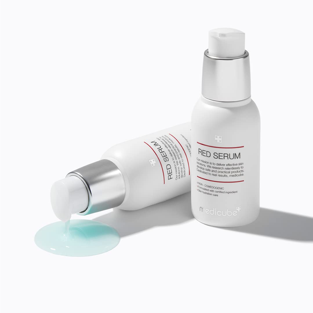 Medicube Red Serum 2.0 dropper application scene for easy targeted use