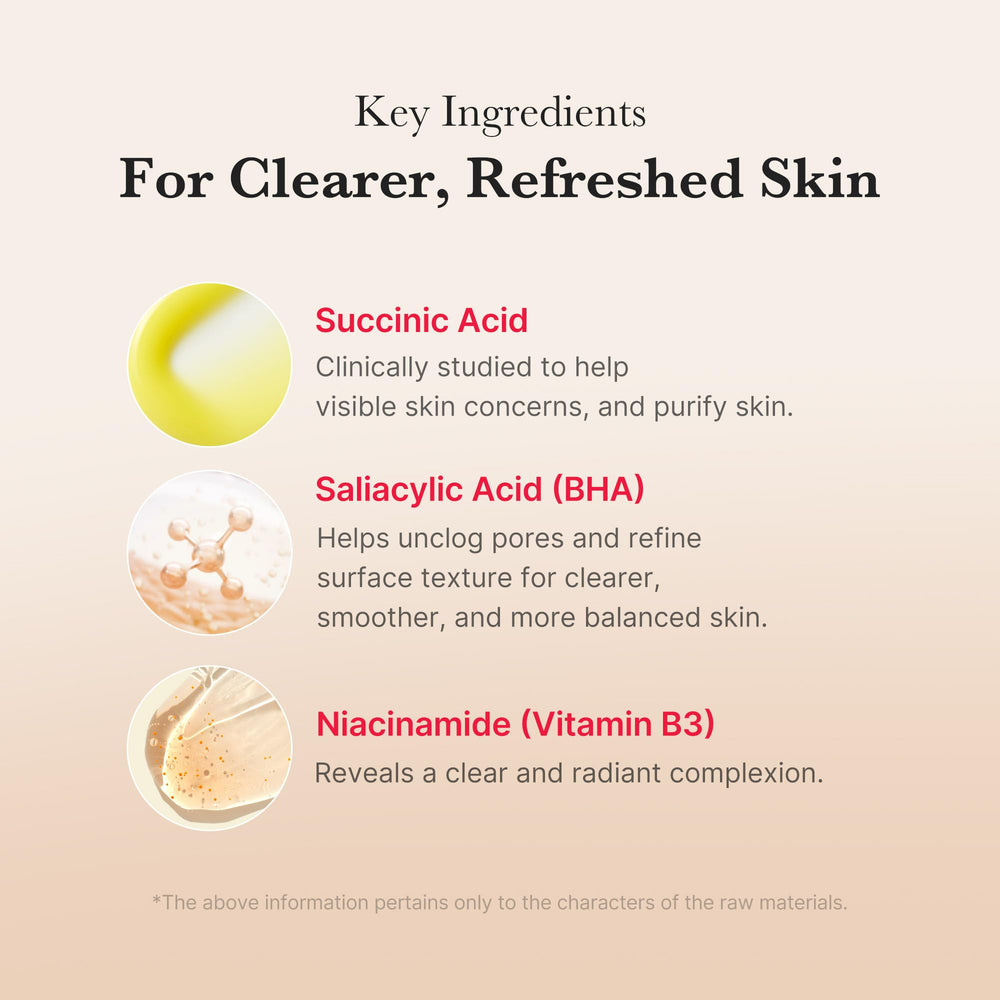 Medicube Red Succinic Panthenol Pad closeup highlights soothing Panthenol and Niacinamide ingredients.