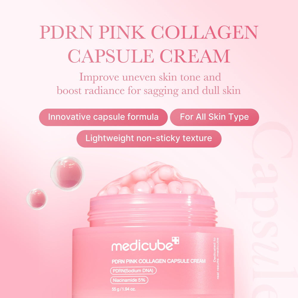medicube salmon DNA PDRN pink capsule to gel transition illustrates customizable mix