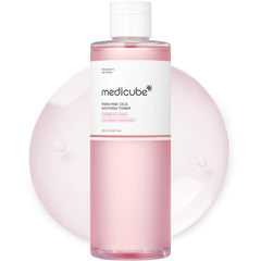Medicube Salmon DNA PDRN Pink CICA Toner bottle front for radiant skin glow