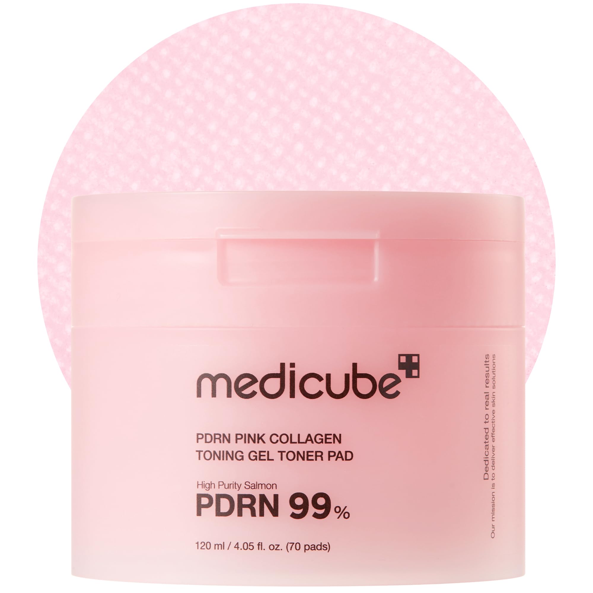 medicube Salmon DNA PDRN Pink Collagen Jelly Pad packaging supports an easy at-home skincare routine.