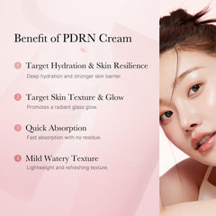 Medicube Salmon DNA PDRN Pink Cream closeup reveals hyaluronic glow