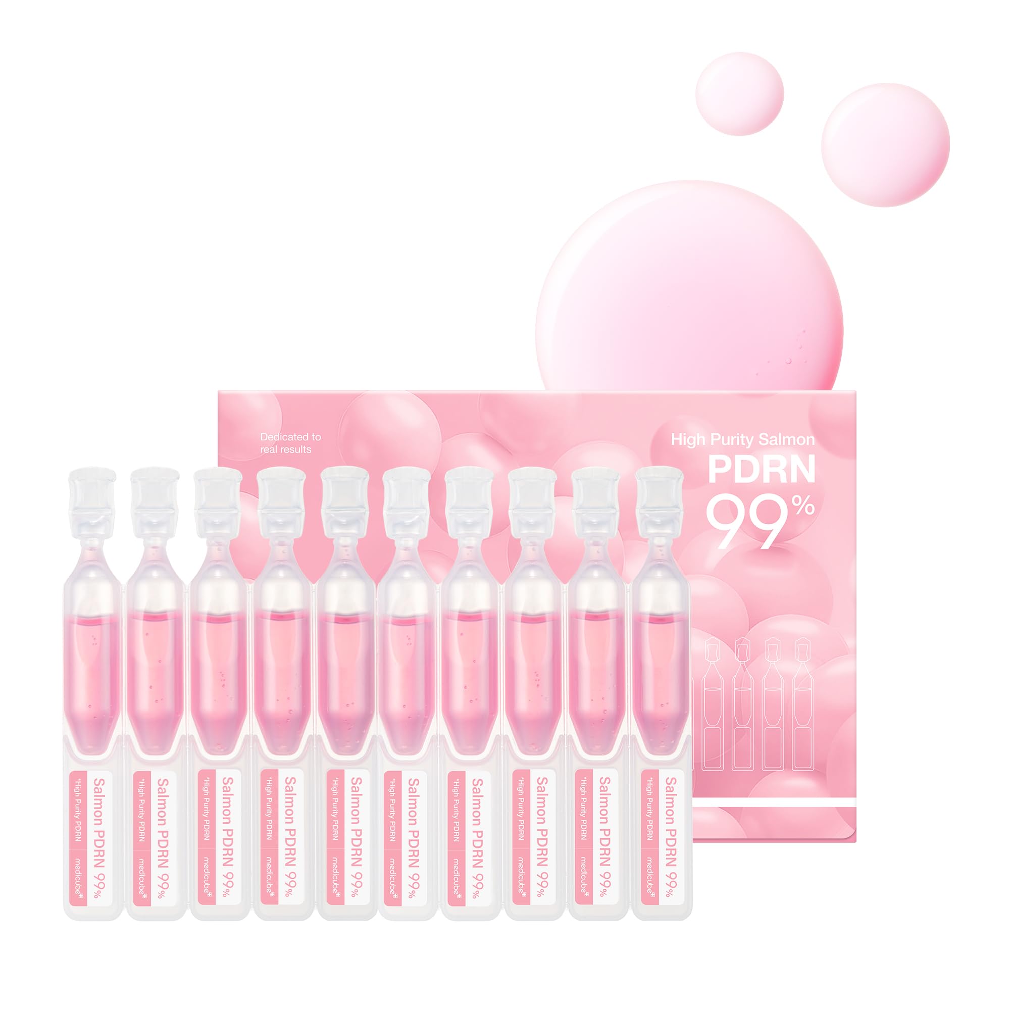 Medicube Salmon DNA PDRN Pink One Day Serum bottle for on-the-go radiance.