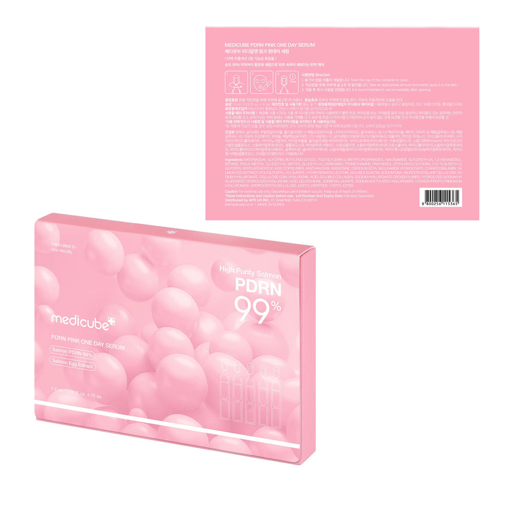 Glow-focused image shows potential radiance enhancement from the pink serum.