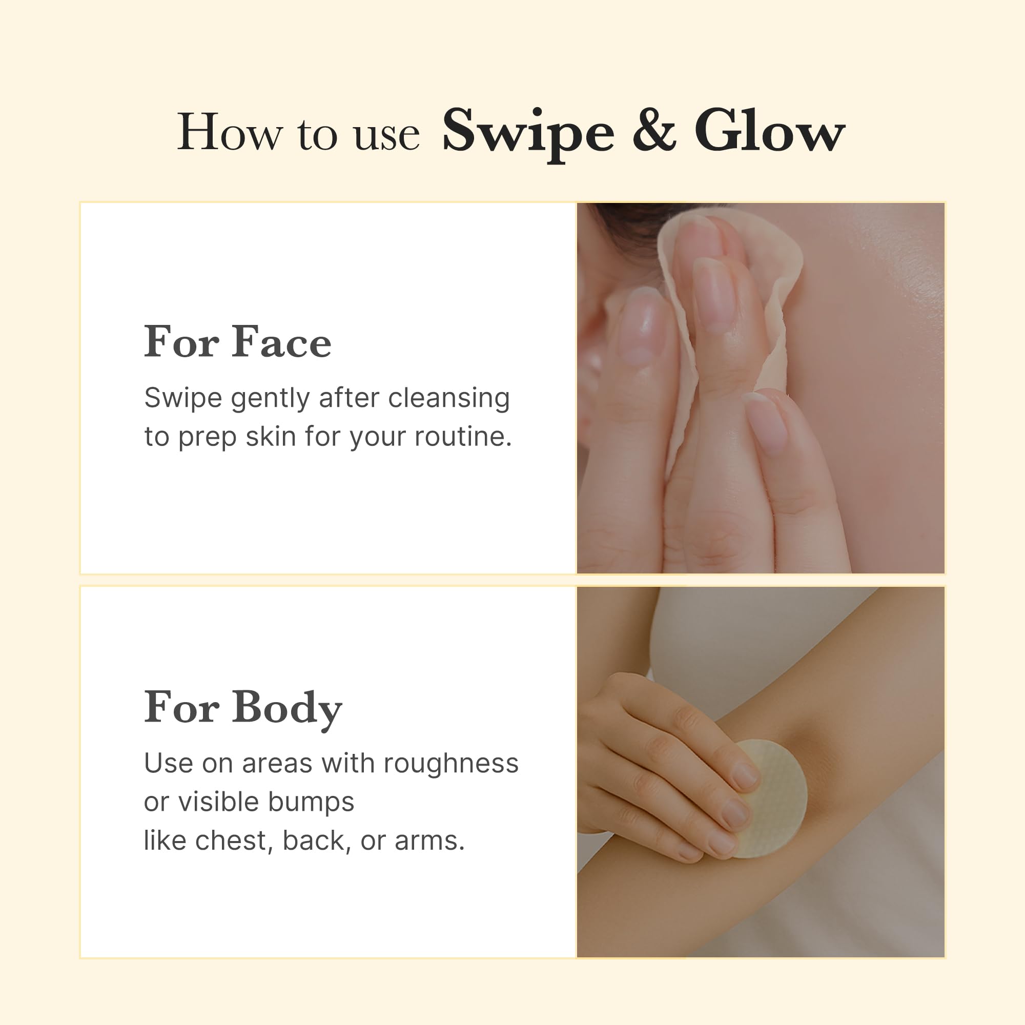 Medicube Kojic Acid Turmeric Toner Pad cooling, refreshing sensation on skin.