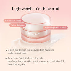 medicube Triple Collagen Cream with niacinamide focus improving skin tone.