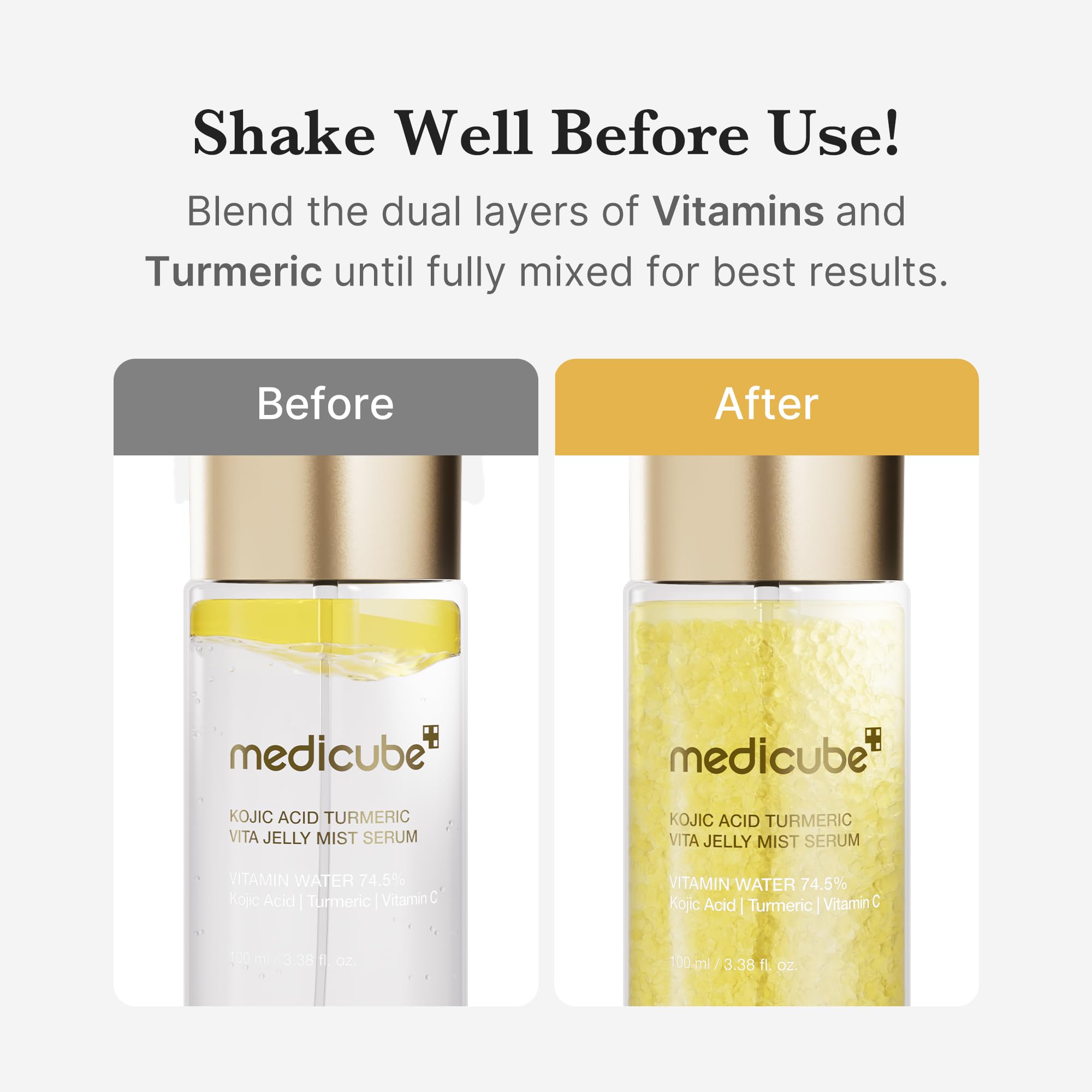 Medicube Turmeric Vitamin Gold Jelly Mist, rutina de mañana con vitamina C y cúrcuma