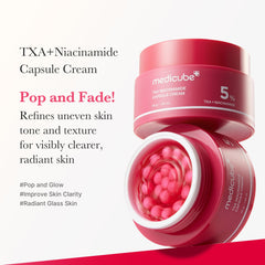 Medicube TXA+Niacinamide Capsule Cream capsule-to-gel blend enables customizable absorption.