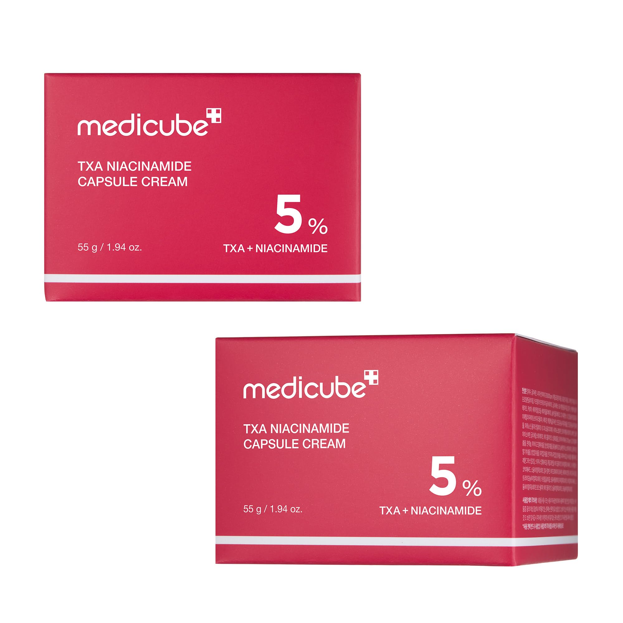 Medicube TXA+Niacinamide Capsule Cream promotes glass-like radiance and refined texture.