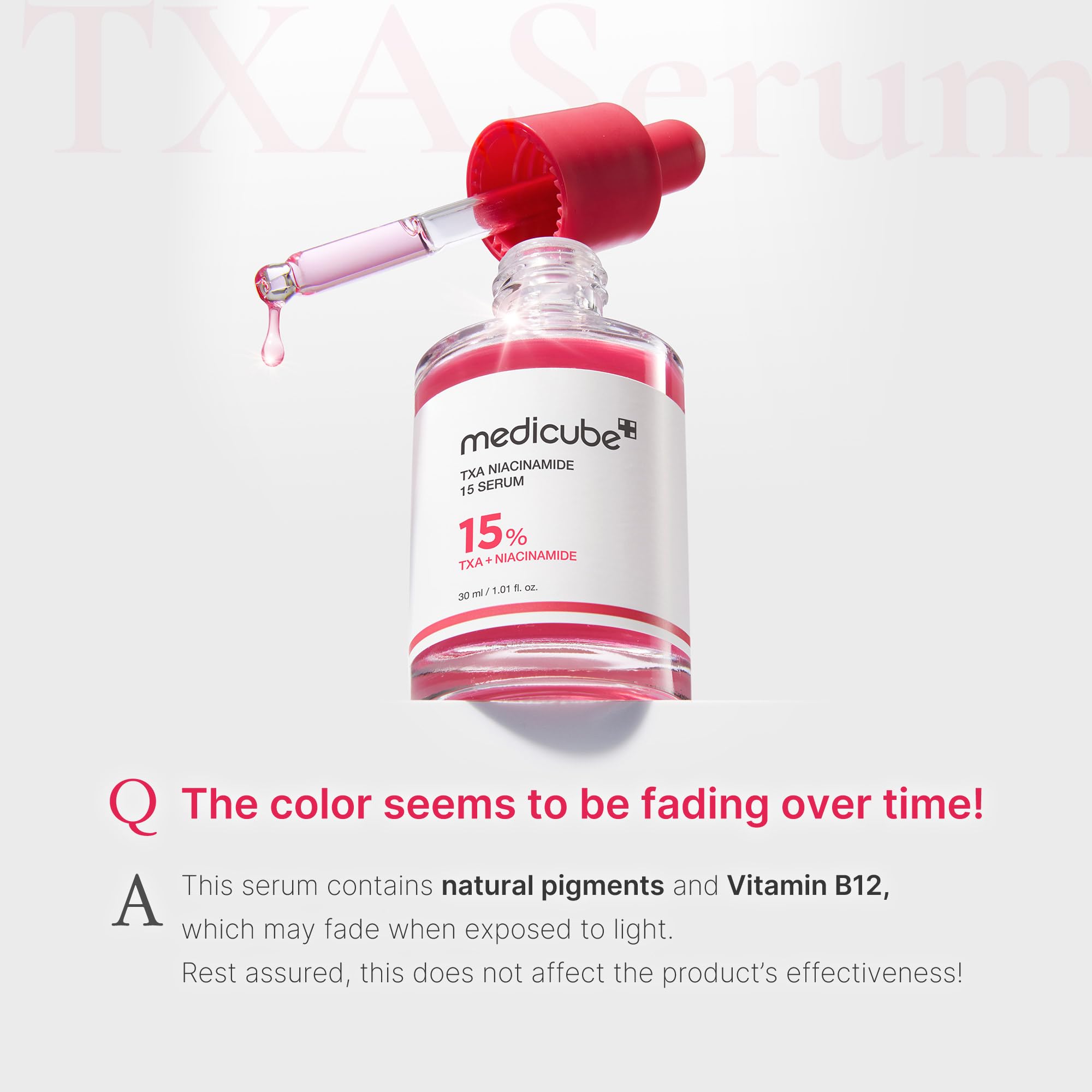 medicube TXA+Niacinamide fragrance-free formula ideal for daily use