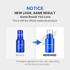 Medicube Zero Exosome Shot application closeup showing creamy texture and easy spreading.