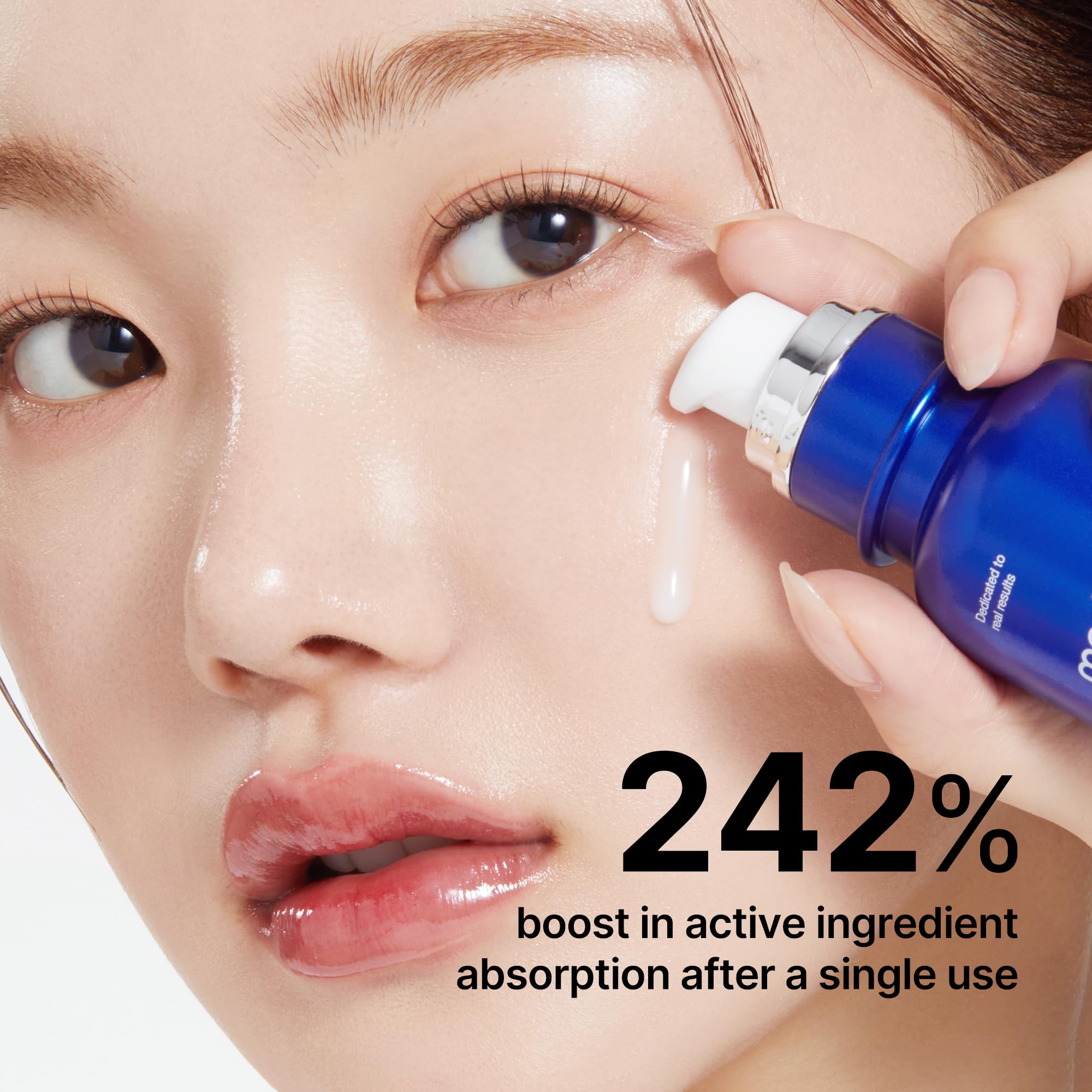 medicube zero exosome shot texture on skin swirl demonstrating absorption