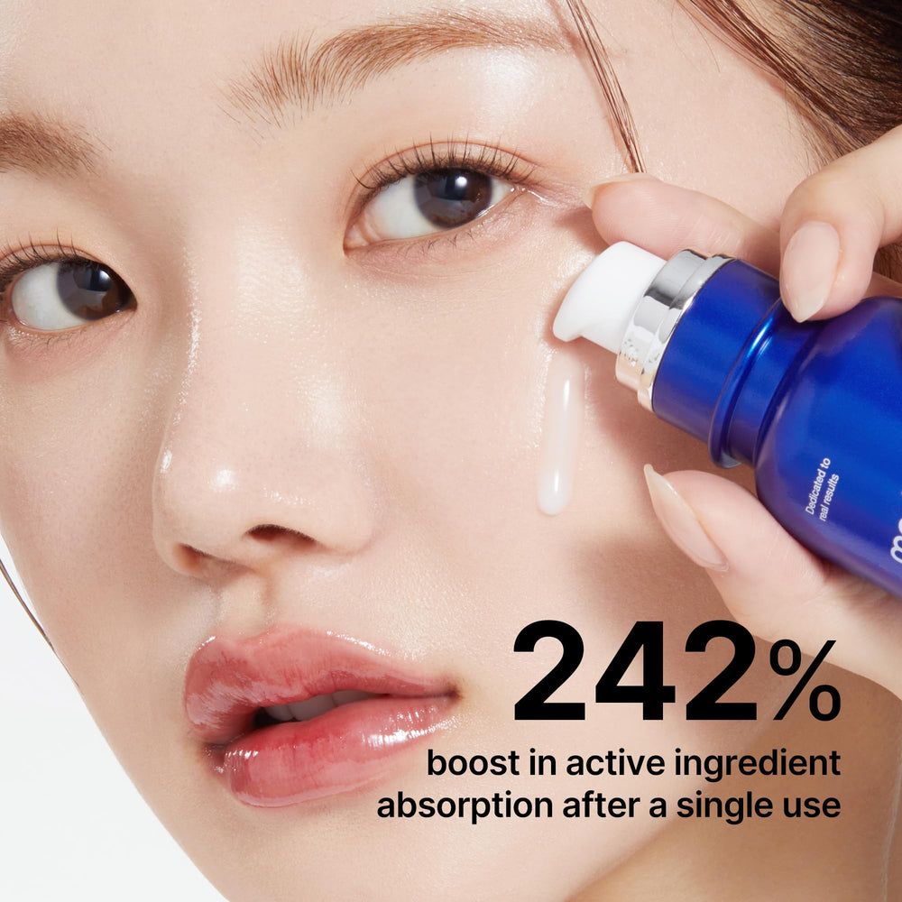 medicube zero exosome shot texture on skin swirl demonstrating absorption