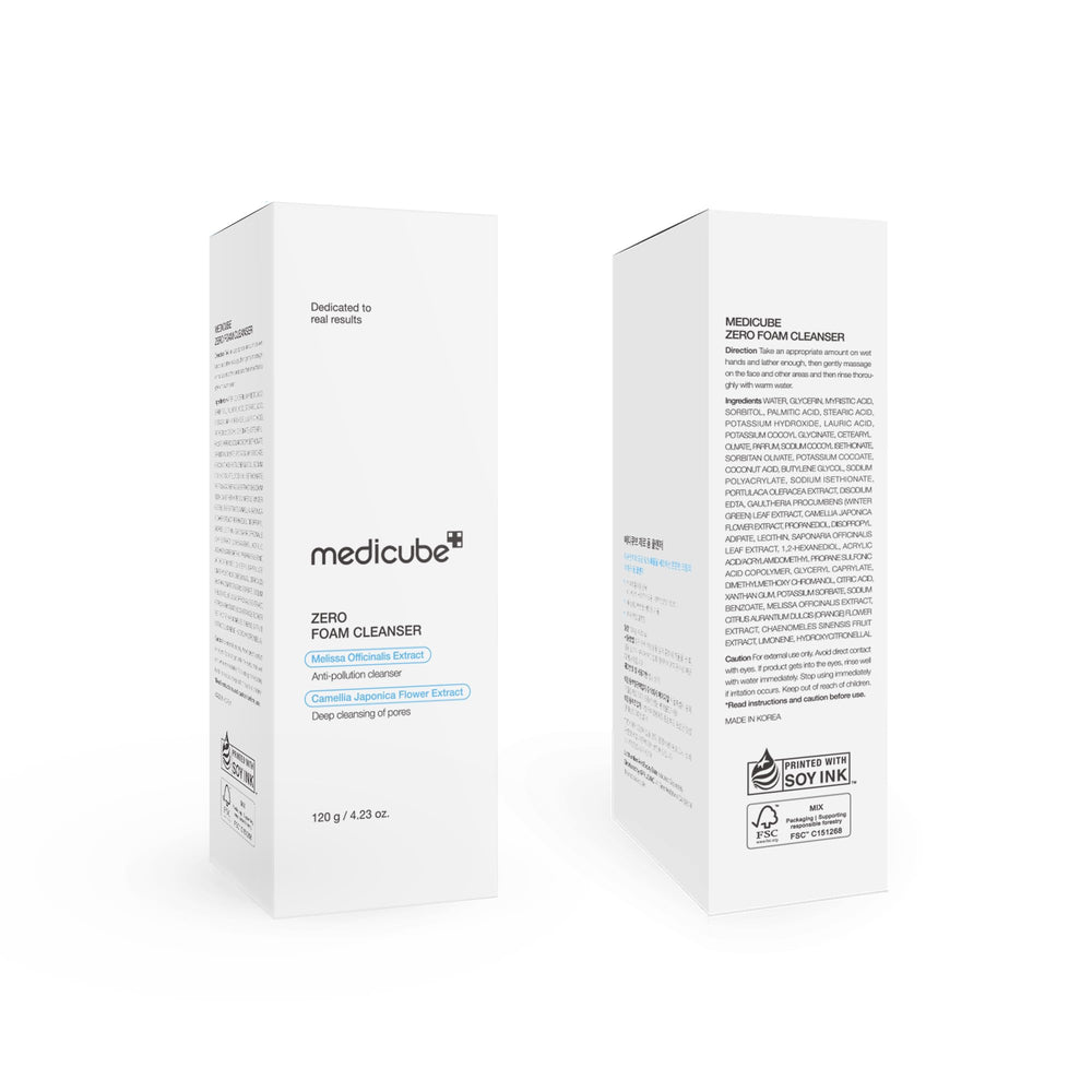 medicube Zero Foam Cleanser sensitive-skin use on a clean face