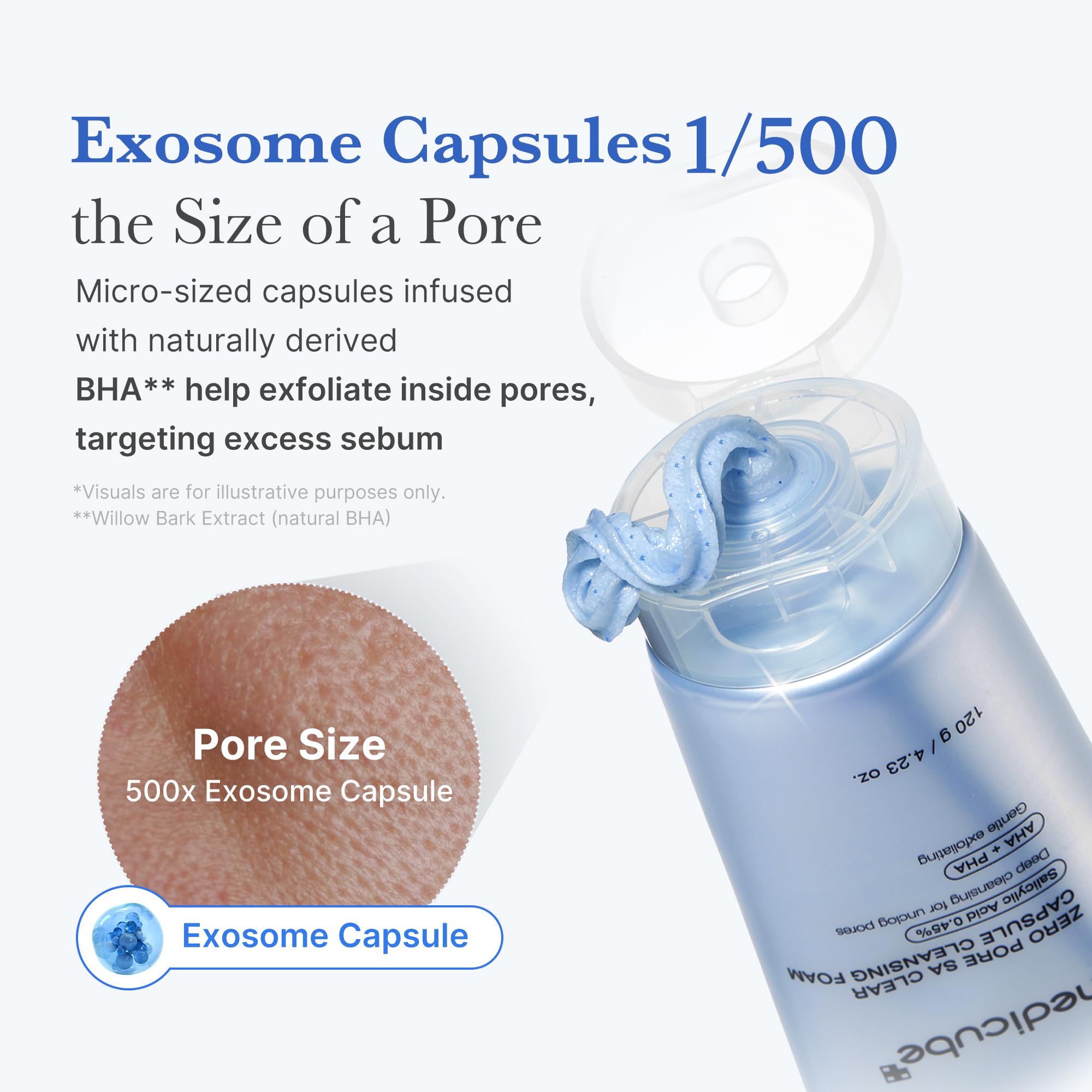 Close-up of pores after Medicube Zero Pore cleanse showing smoother texture.