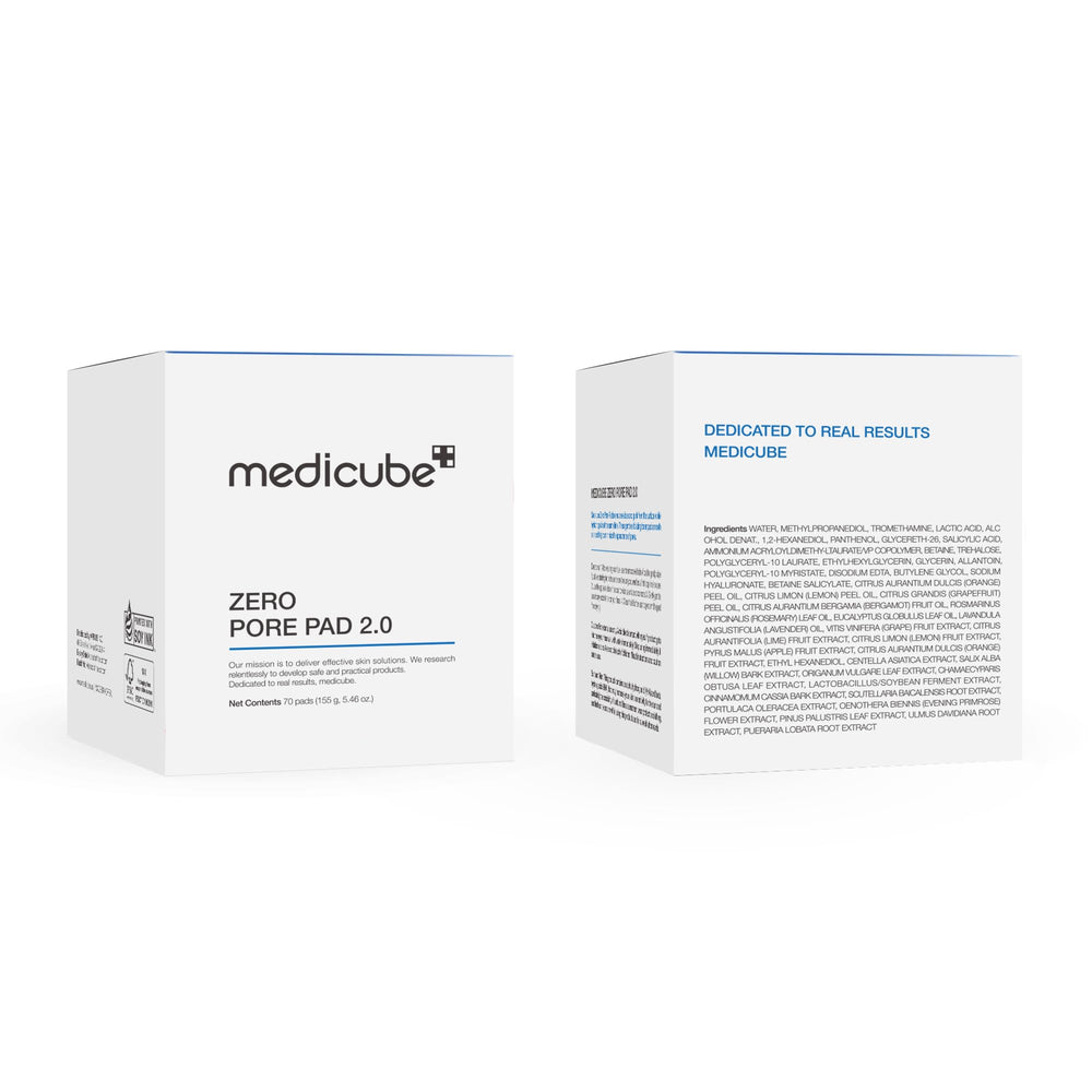Medicube Zero Pore Pads 2.0 compact packaging ideal for travel.