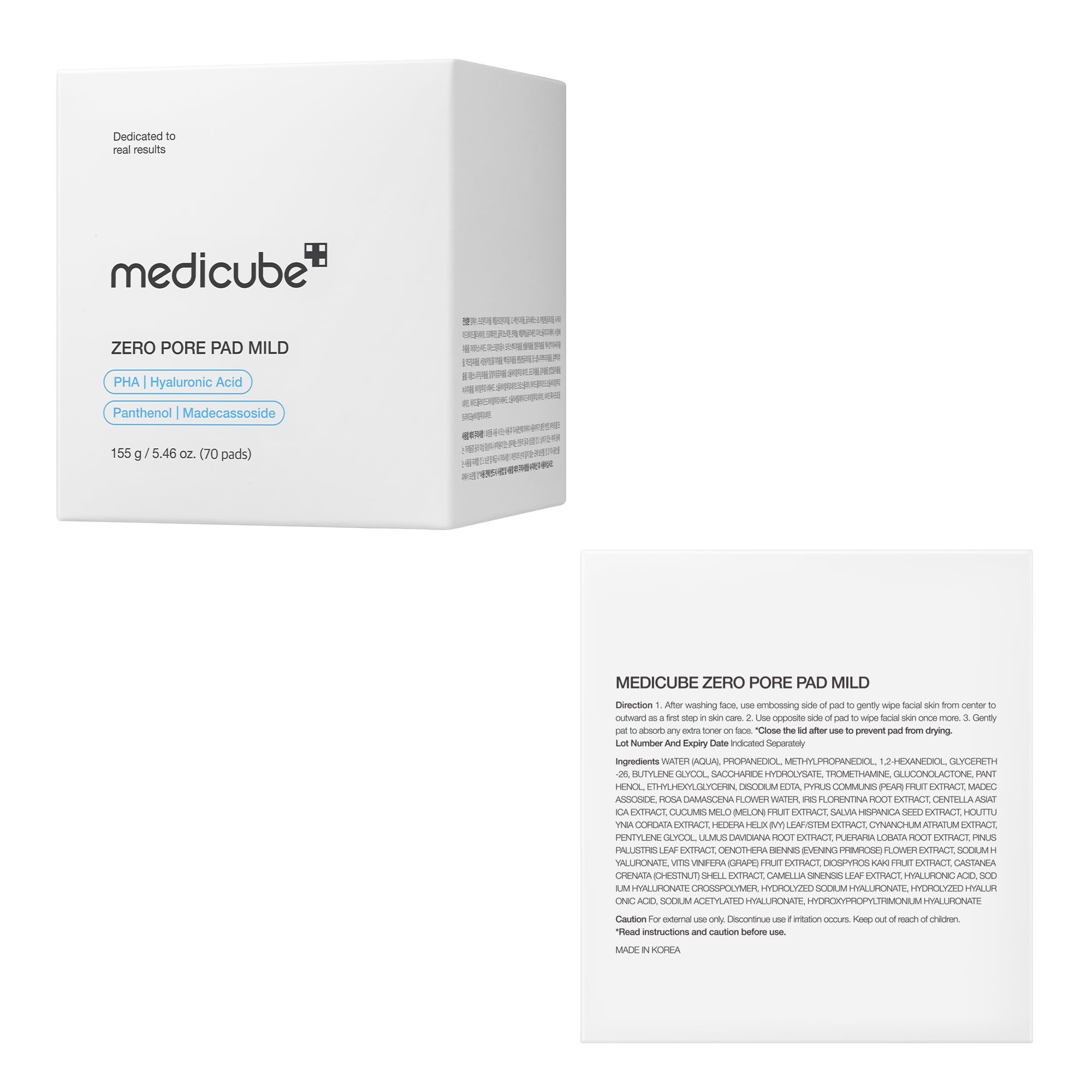 Medicube Zero Pore Pads Mild 2.0 fragrance-free note—gentle care for delicate skin