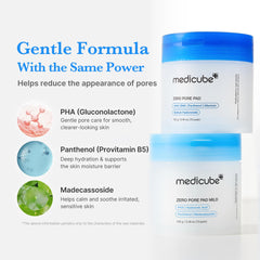 Medicube Zero Pore Pads Mild 2.0 lavender scent—calming cleanse with lavender essence