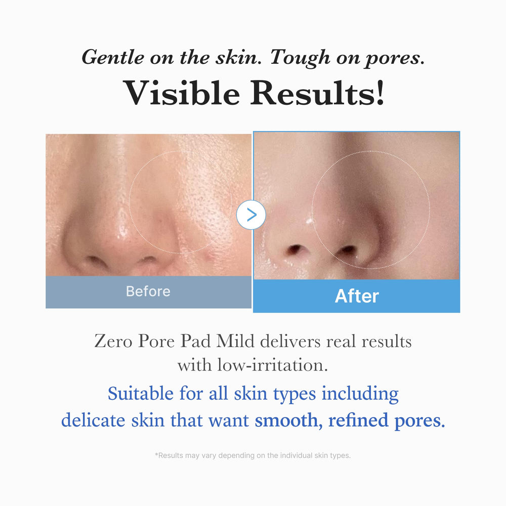 Medicube Zero Pore Pads Mild 2.0 texture closeup—PHA exfoliation on sensitive skin