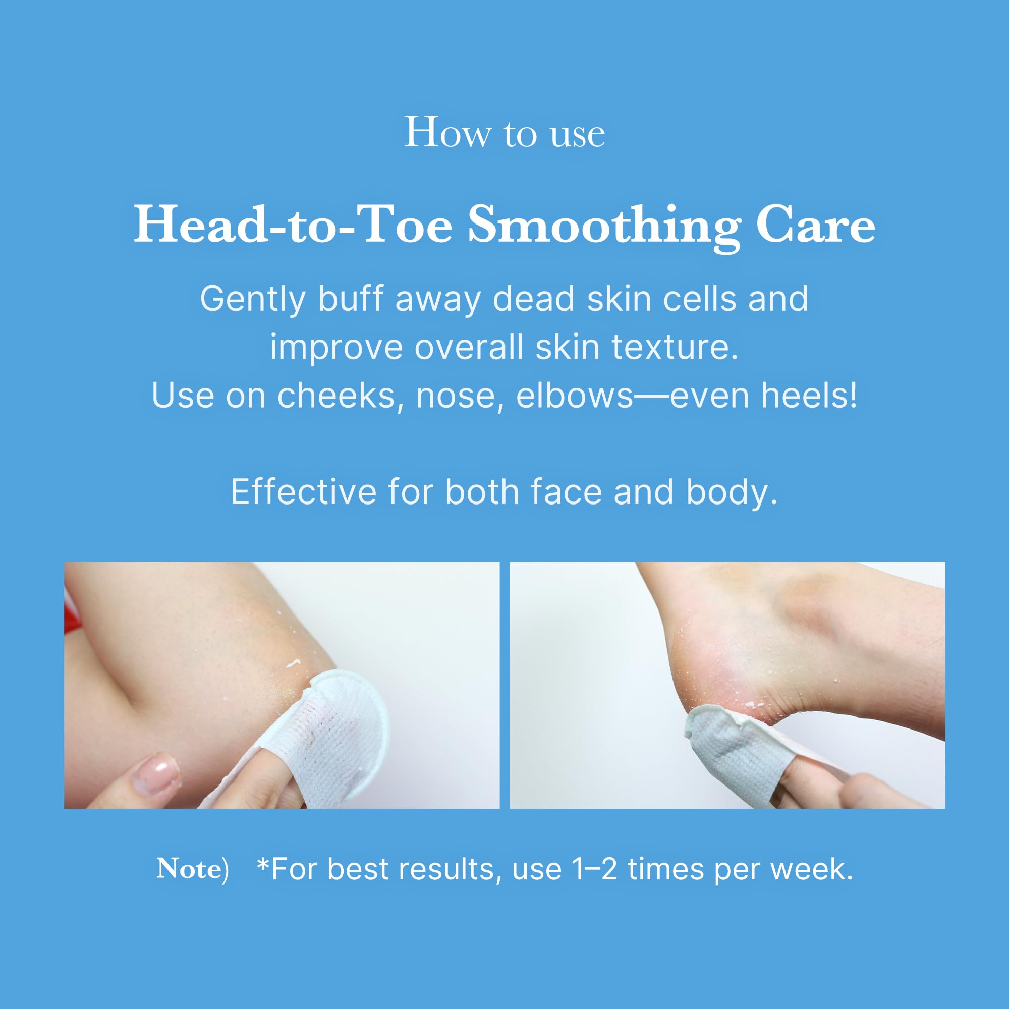 medicube Zero Pore Peel Pads microfiber side to polish rough areas.