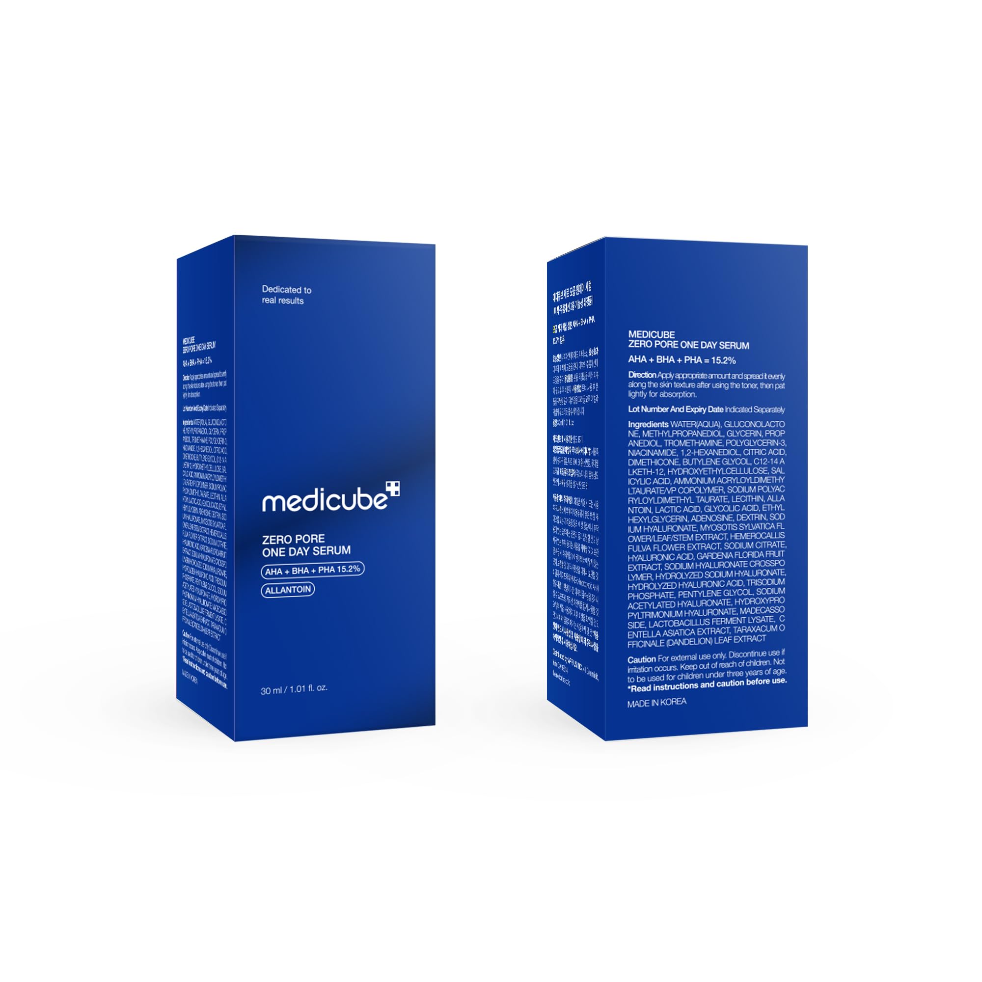 Medicube Zero Pore Serum complete kit display highlights a pore-tightening routine.