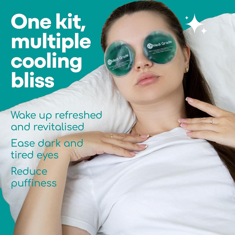 Medi Grade gel face mask in use providing soothing cooling therapy for skin.