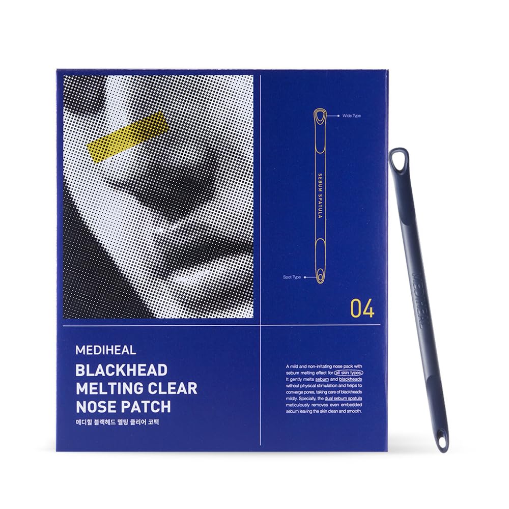 Mediheal Blackhead Melting Nose Patch Pack shows fast sebum removal for clearer pores.
