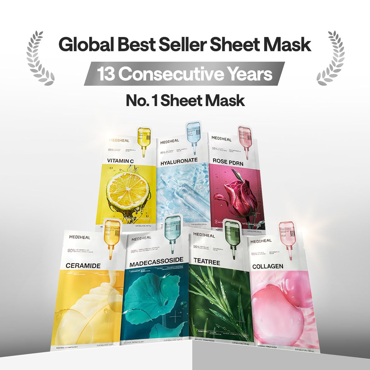 Mediheal Ceramide Essential Sheet Mask close-up shows rich serum texture for hydration