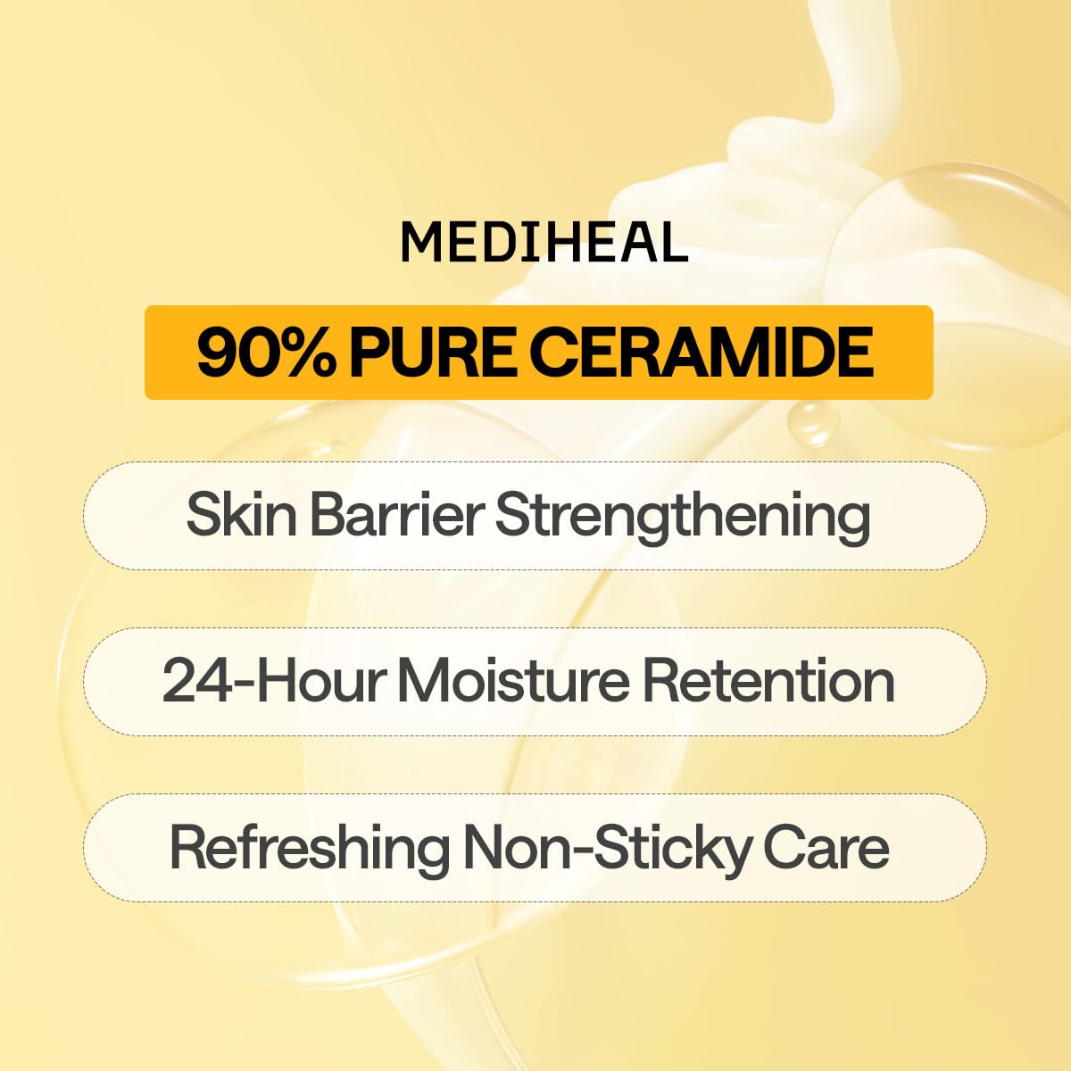 Mediheal Ceramide Liposome Technology close-up illustrating advanced ceramide delivery