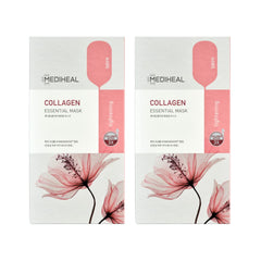 Mediheal collagen face mask packaging highlights eco-friendly FSC printing.
