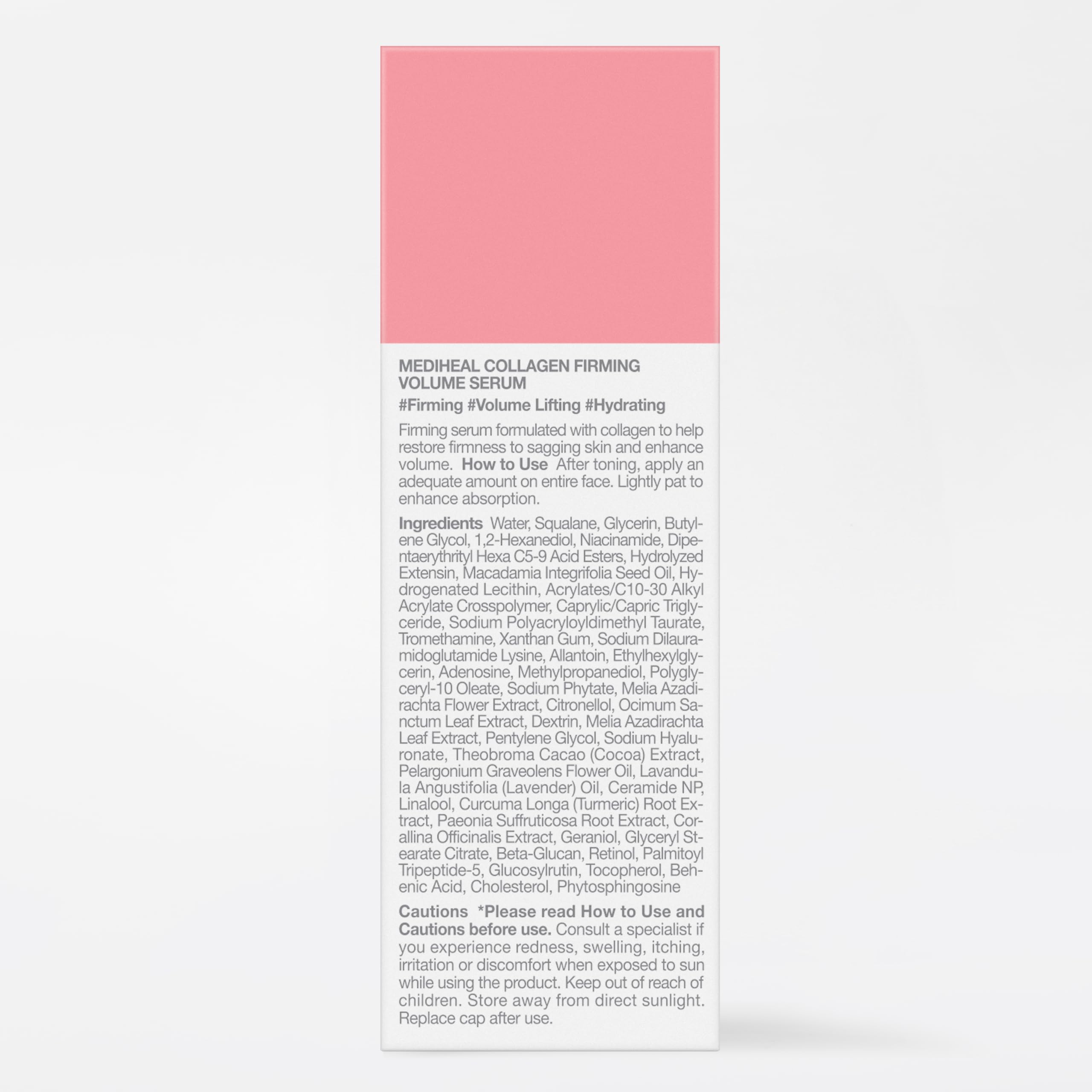 Mediheal Collagen Firming Volume Serum travel vial sized for on-the-go hydration.