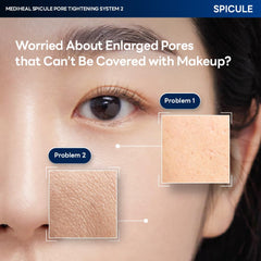Mediheal Collagen Spicule ampoule being applied to illustrate absorption and soothing effect.