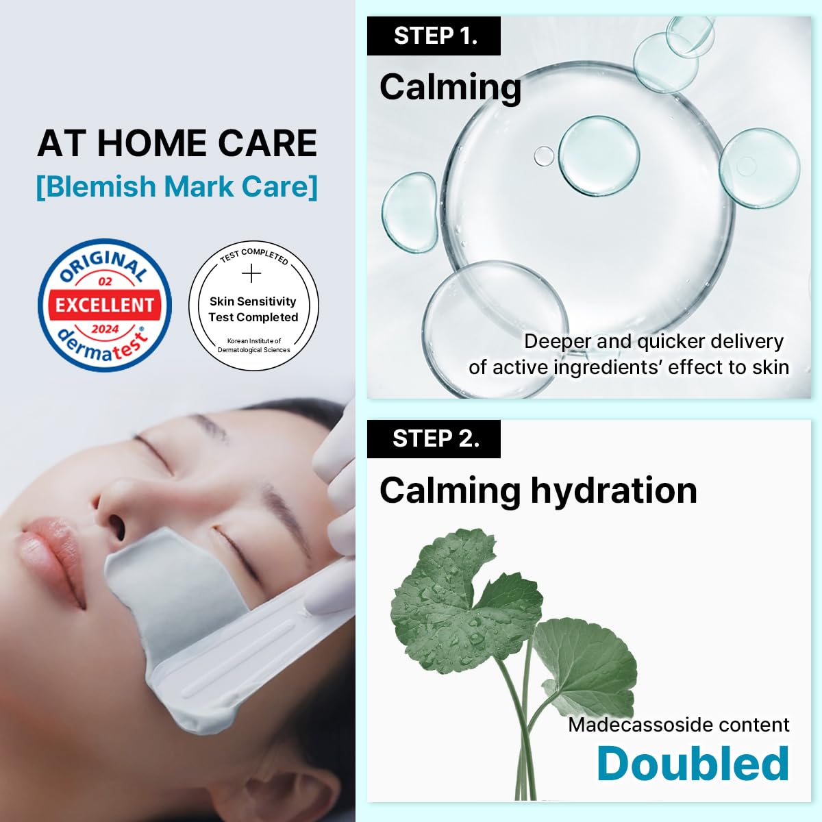 Mediheal Derma Modeling Pack applying mask during a relaxing at-home spa moment