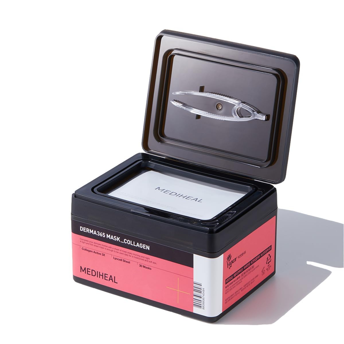 Mediheal Derma 365 mask pack outer box for convenient daily care.