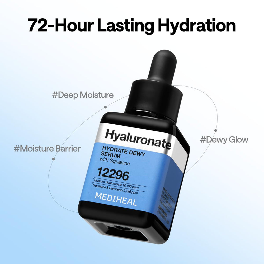 Mediheal Hyaluronate Hydrate Serum clinical-test graphic conveying hydration proof