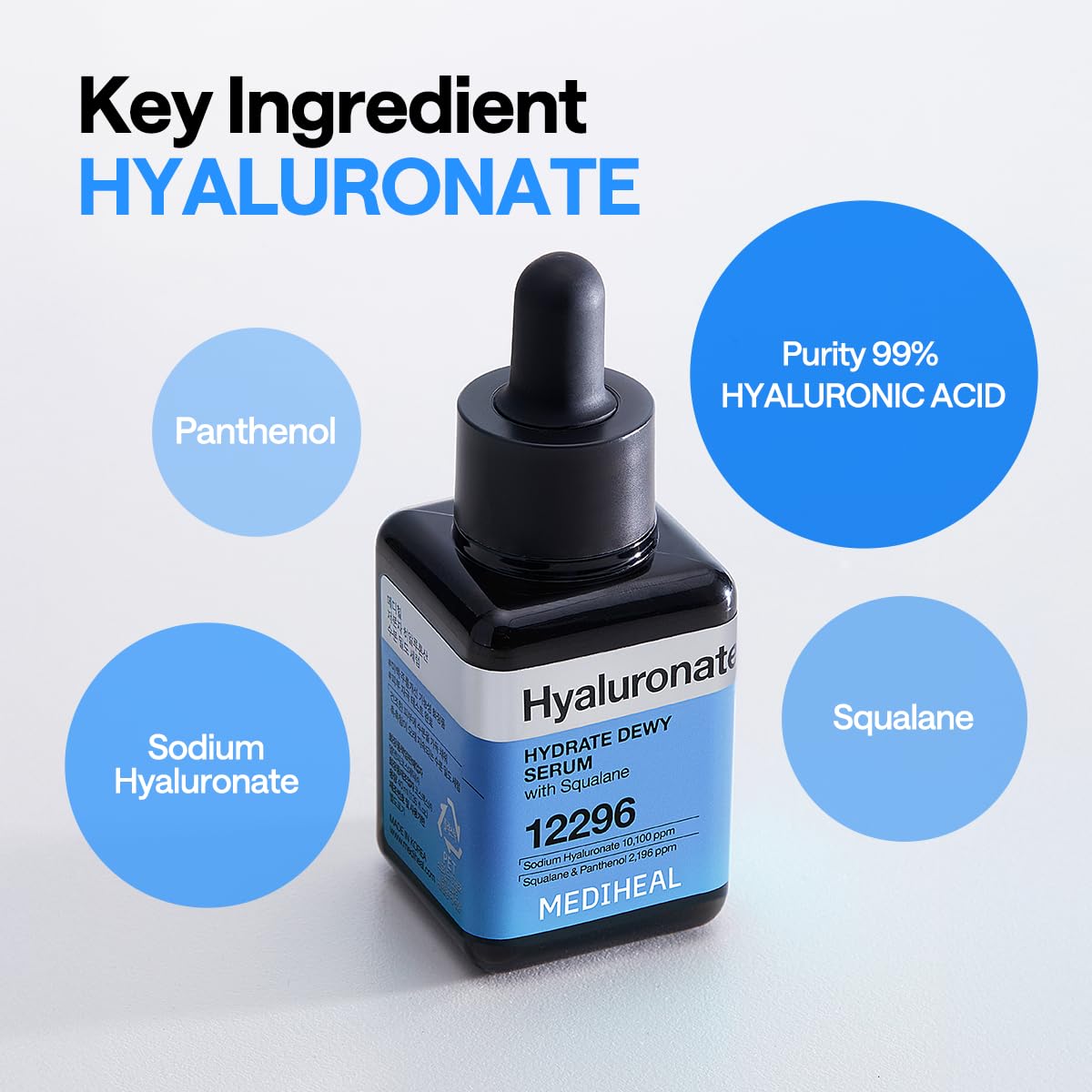 Mediheal Hyaluronate Hydrate Serum being used on the face for instant refresh