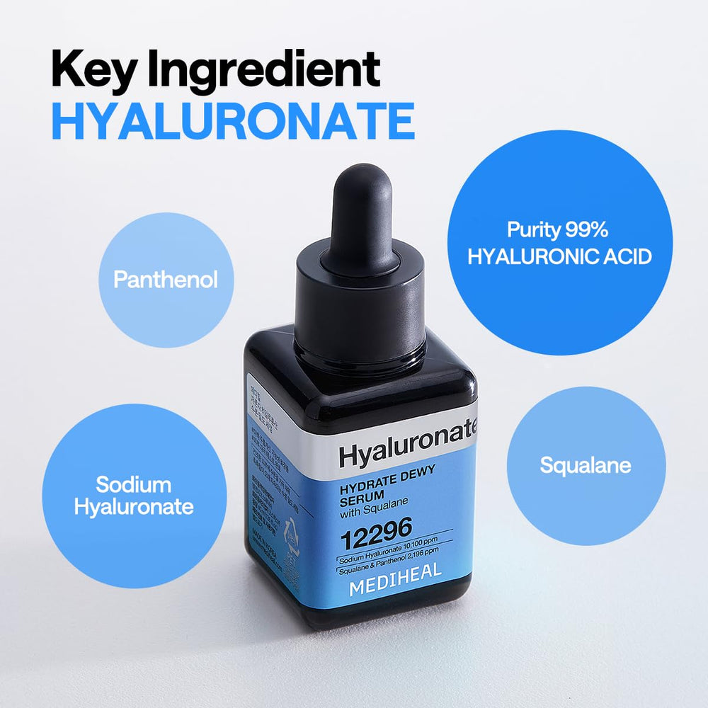 Mediheal Hyaluronate Hydrate Serum being used on the face for instant refresh