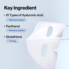 Close-up of hyaluronic acid matrix with 10 HA types