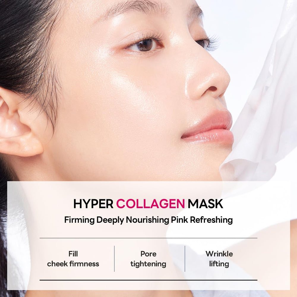 Mediheal Hyper Collagen Real Deep Mask gel texture closeup highlighting hydrating gel.