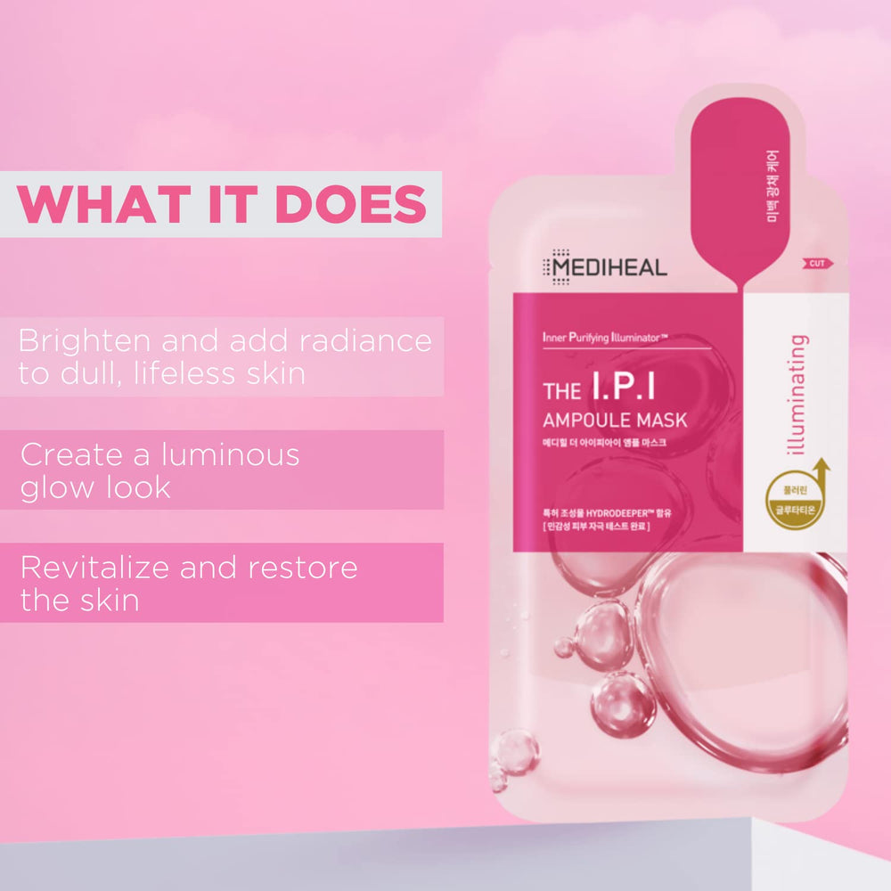 Mediheal IPI Ampoule Hydrogel sheet close-up shows hydration and absorption