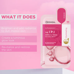 Mediheal IPI Ampoule Hydrogel sheet close-up shows hydration and absorption