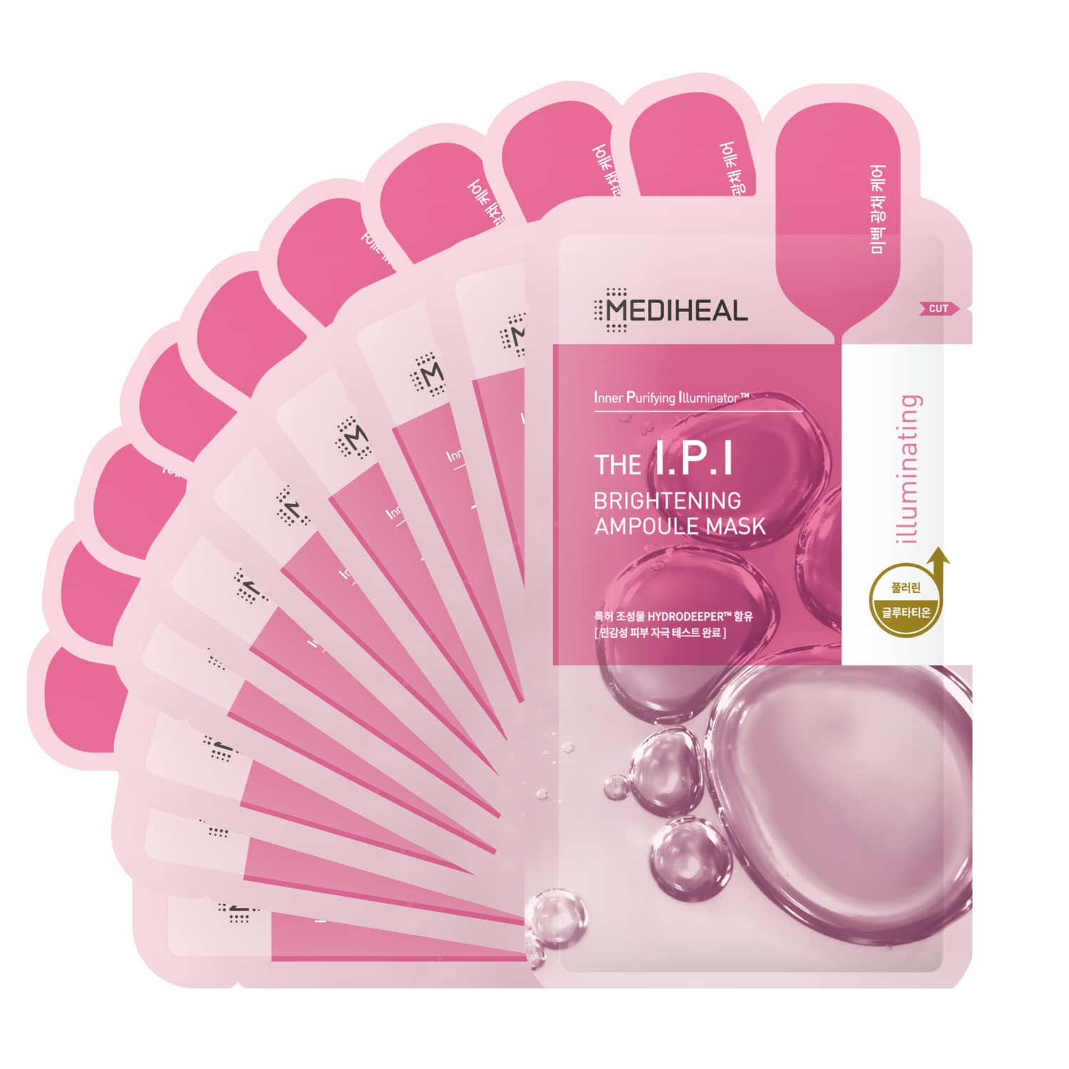Mediheal IPI Ampoule Mask packaging on FSC carton highlighting eco-friendly packaging