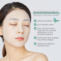 Mediheal biodegradable sheet shows vegan friendly design for sensitive skin