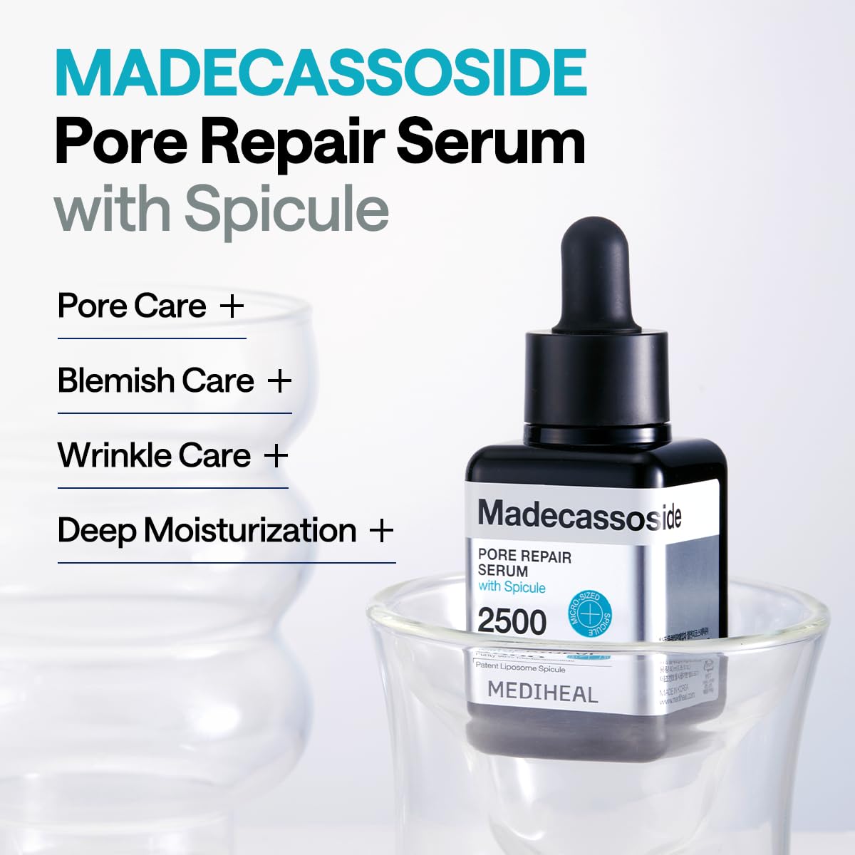 Serum being dispensed with gentle pump to apply evenly.
