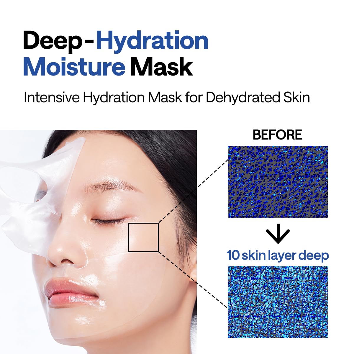 Gel mask film being peeled off before use