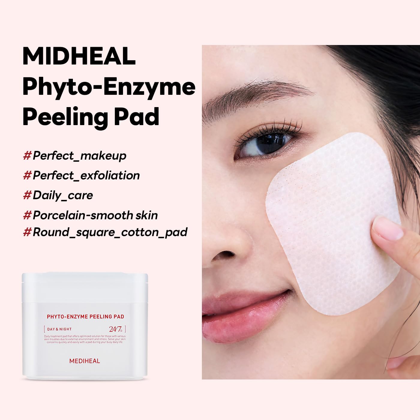 Mediheal Phyto Enzyme Peeling Pad 90-count offers a long-lasting exfoliation routine.