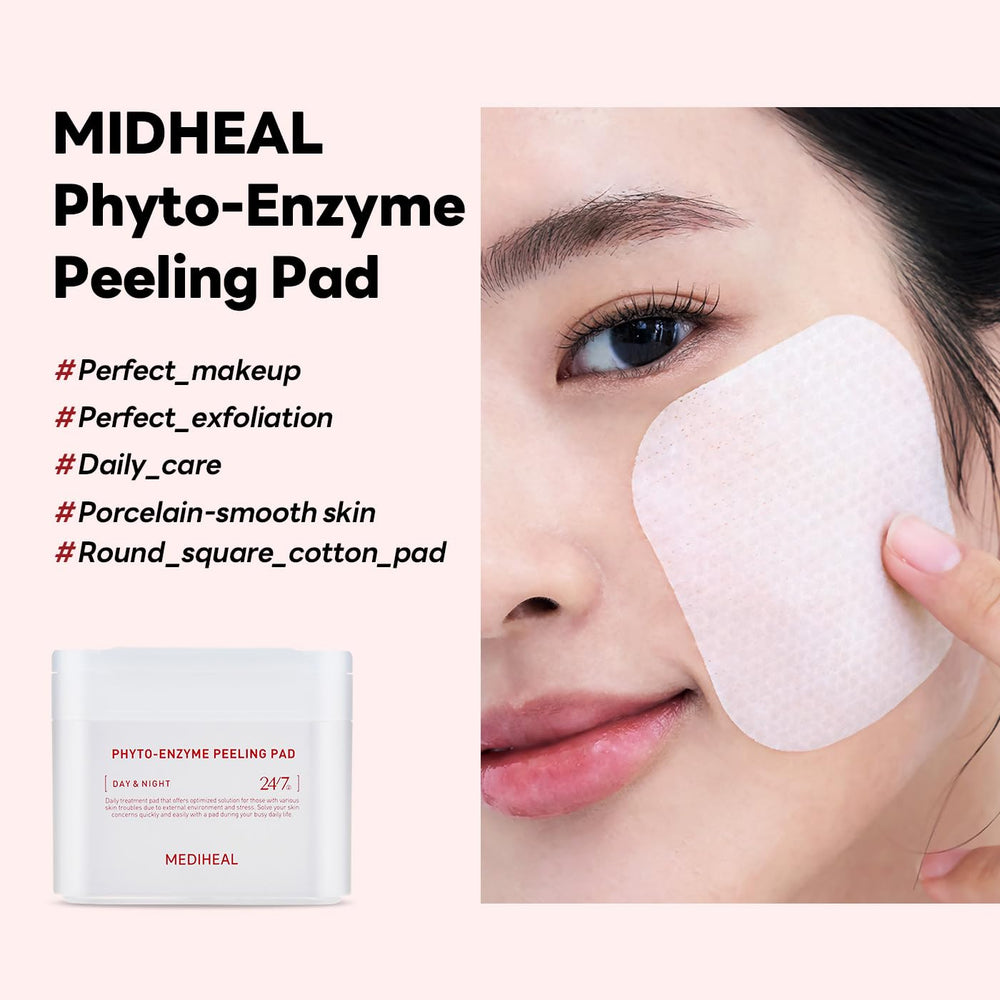 Mediheal Phyto Enzyme Peeling Pad 90-count offers a long-lasting exfoliation routine.