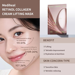 Retinol collagen micro-particles visible, targeting skin filling from within