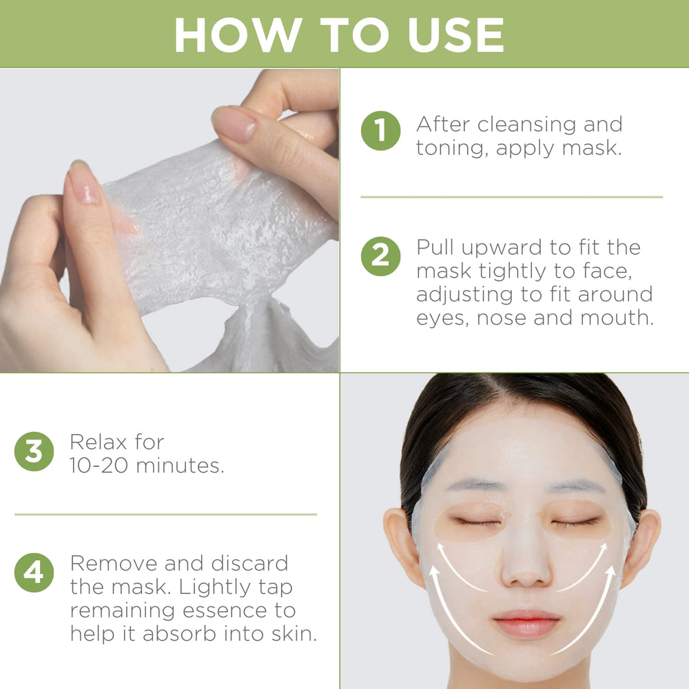 Mediheal Tea Tree essential blemish mask sheet fit demonstrates comfortable coverage for diverse face shapes.