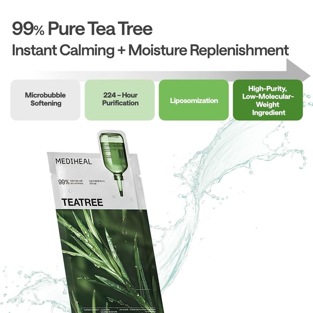 Mediheal Teatree Essential Sheet Mask after-use refreshed look